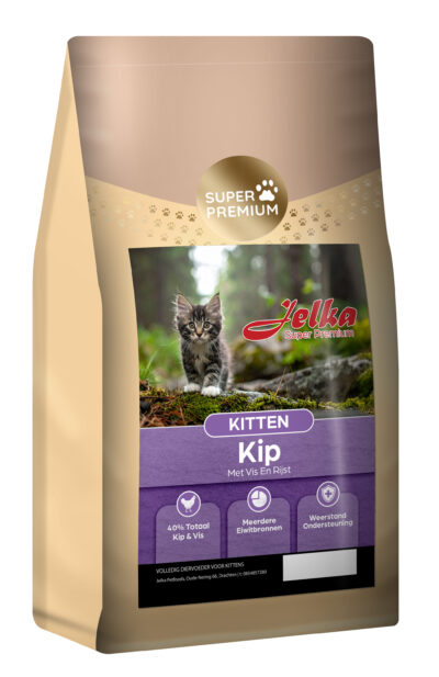 Jelka Super Premium Kip met Vis en Rijst  Kittenvoeding
