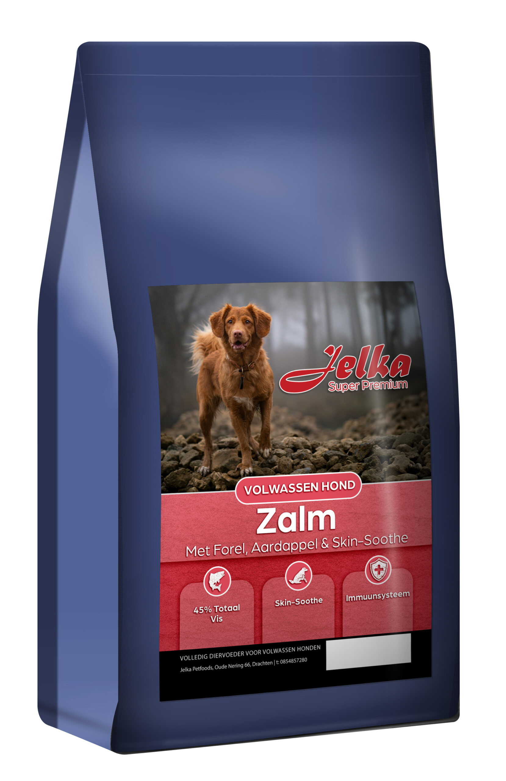 Jelka 12 KG Hondenvoer – Zalm met Aardappel | Graanvrij | Voor Volwassen Honden